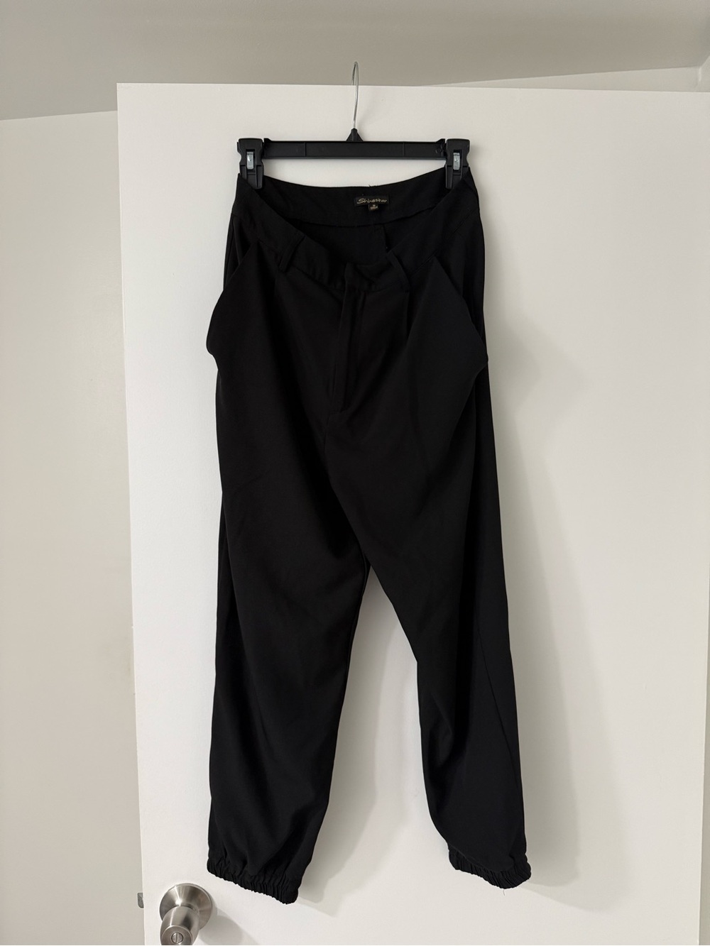Shinestar Black Relaxed Tapered Women's Trousers